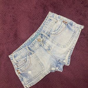 American Eagle Shorts Sz 4 (31W) Blue Denim Distressed